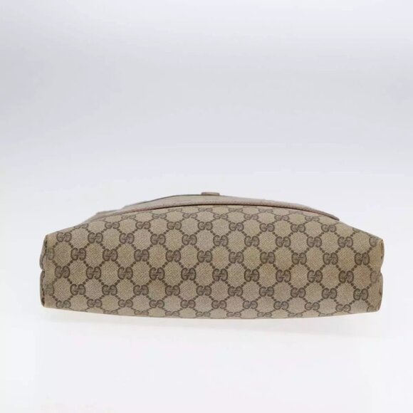 GUCCI GG Supreme Web Sherry Line Tote Bag PVC Beige 001 080 494 Auth 89539 - Picture 7 of 16